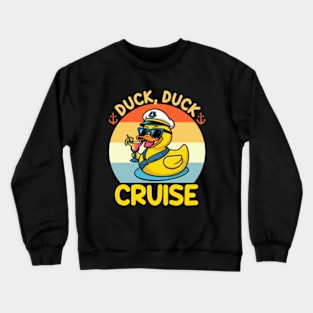 Duck Duck Cruise Funny Family Matching Cruise Crewneck Sweatshirt